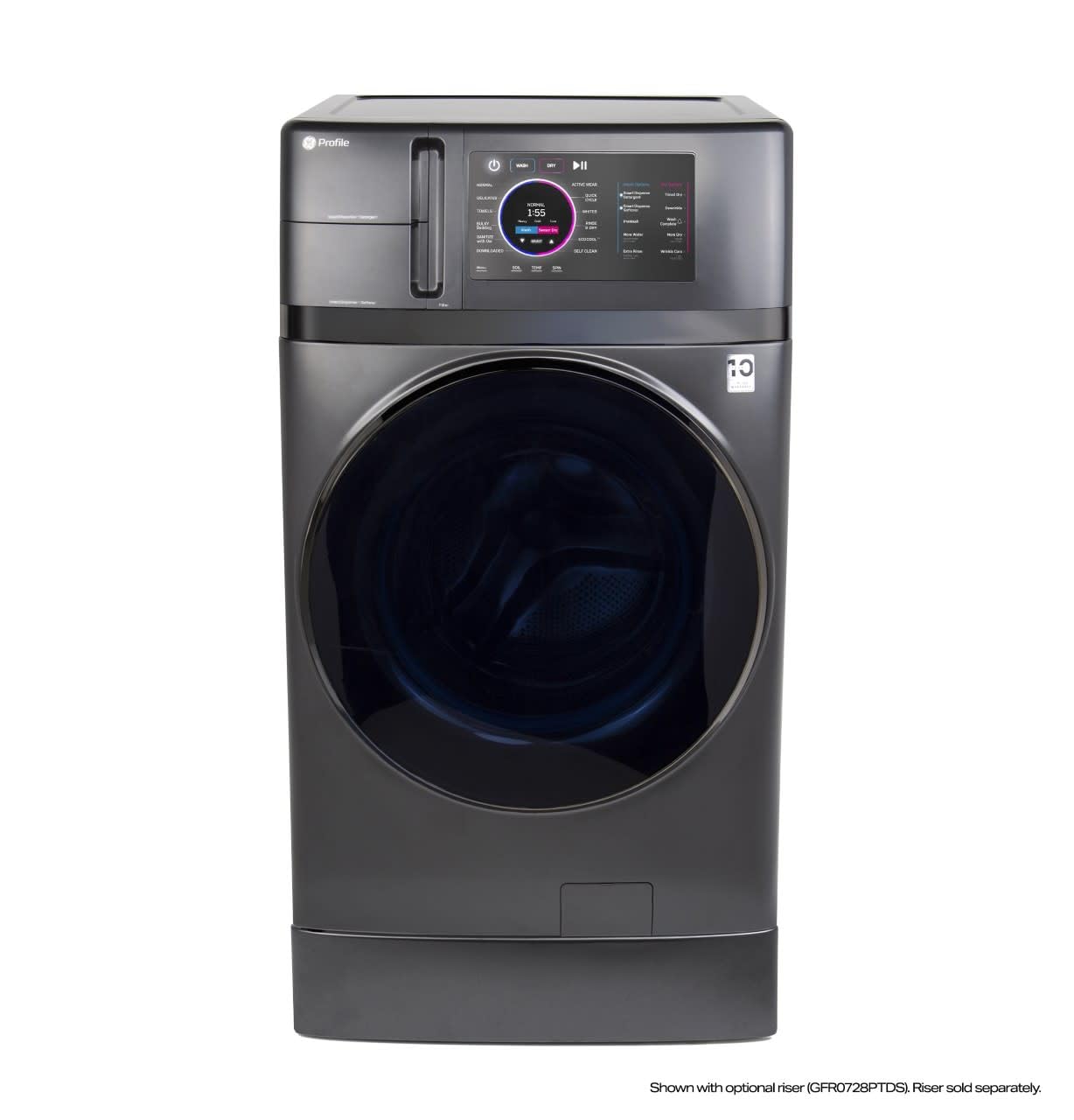 GE Profile PFQ97HSPVDS 28 Inch Smart Front Load Washer/Dryer Combo with 4.8 cu.ft. Capacity, 12 Wash Cycles, 14 Dryer Cycles