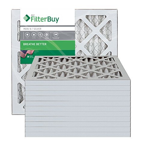 FilterBuy Furnace Filters/Air Filters - AFB Silver MERV 8 (12 Pack)