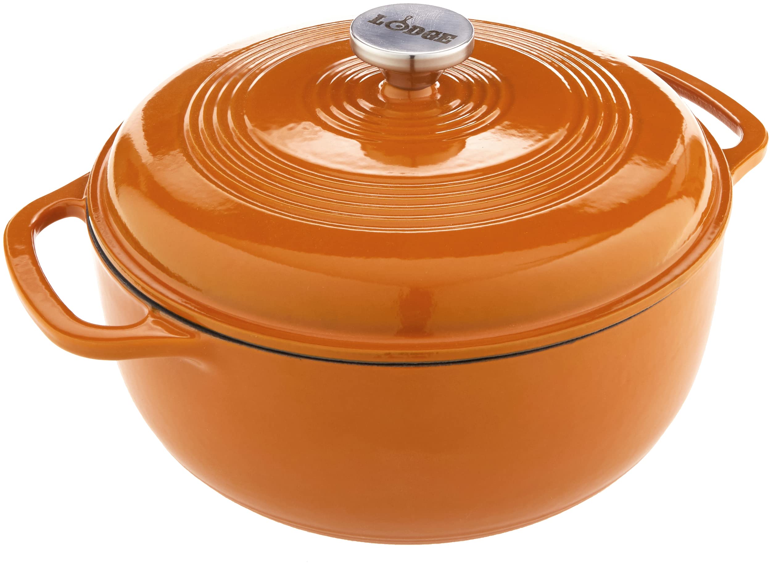 Lodge 6 Quart Enameled Cast Iron Dutch Oven with Lid