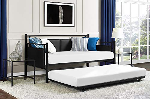 DHP Astoria Metal and Upholstered Daybed/Sofa Bed with ...