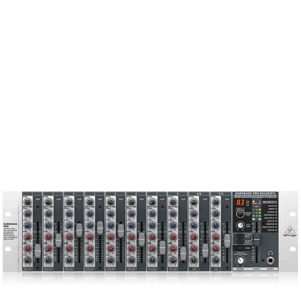 Behringer RX1202FX V2 Premium 12-Input Mic/Line Rack Mi...