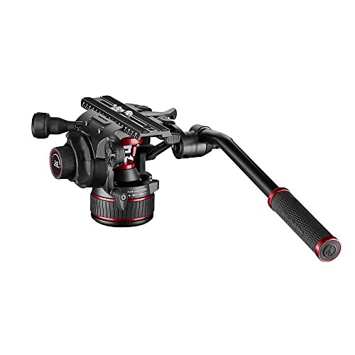 Manfrotto Nitrotech Fluid Video Head 612 for DSLR, Mirrorless, Video and Cinema Cameras, with Continuous Counterbalance System 4-18 kg, Variable Continuous Fluid Drag System - 18 Kg Payload