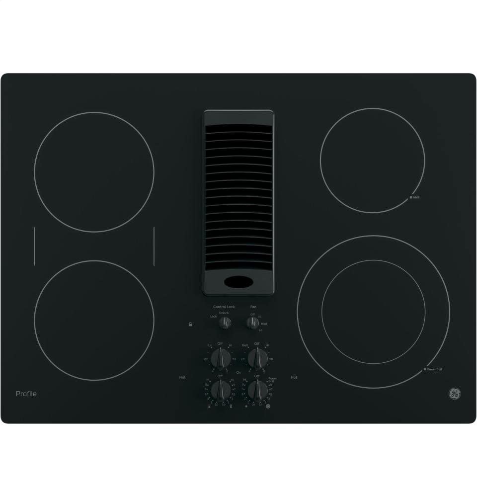 GE PP9830DJBB Profile Series Electric Cooktop with 4 Bu...