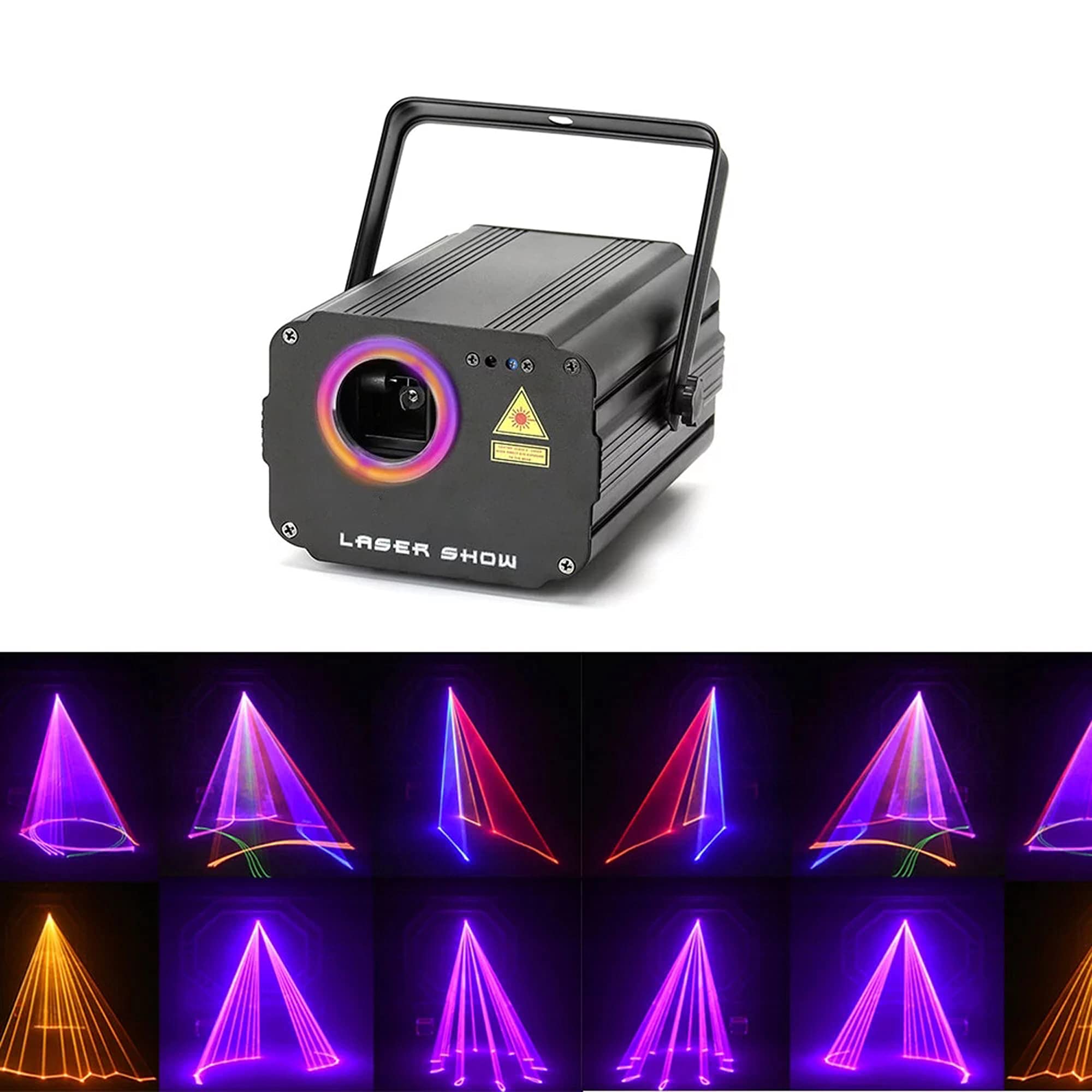 Sumger 1900 Patterns Remote Laser DJ Lighting, DMX512 Indoor Stage Lights RGB Scanner Beam Effect Stage Light Sound Activated Projector Show for Club Disco Church Birthday Party Xmas Dance