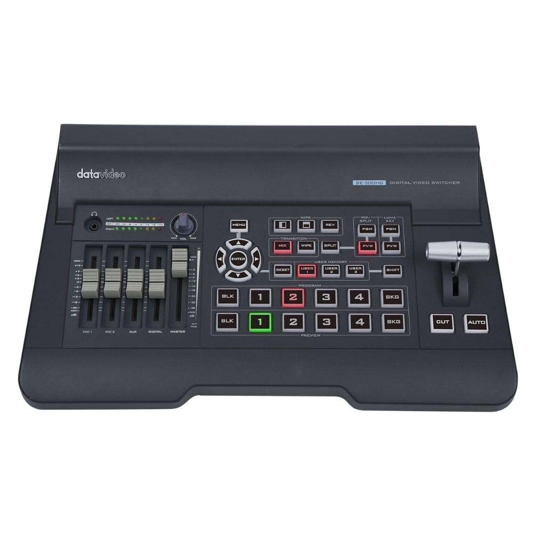 DataVideo Data Video 2200 5100 SE 500HD 4 Channel 1080p HDMI Video Switcher, Black