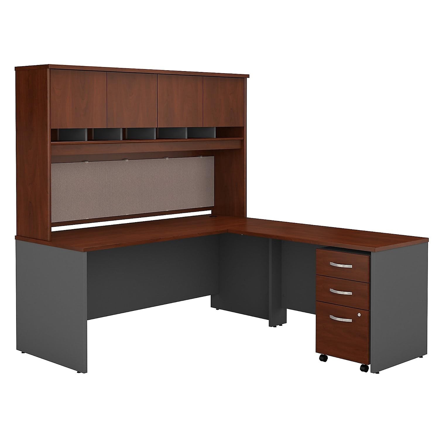 Bush Business Furniture Series C L Shaped Desk with Hut...