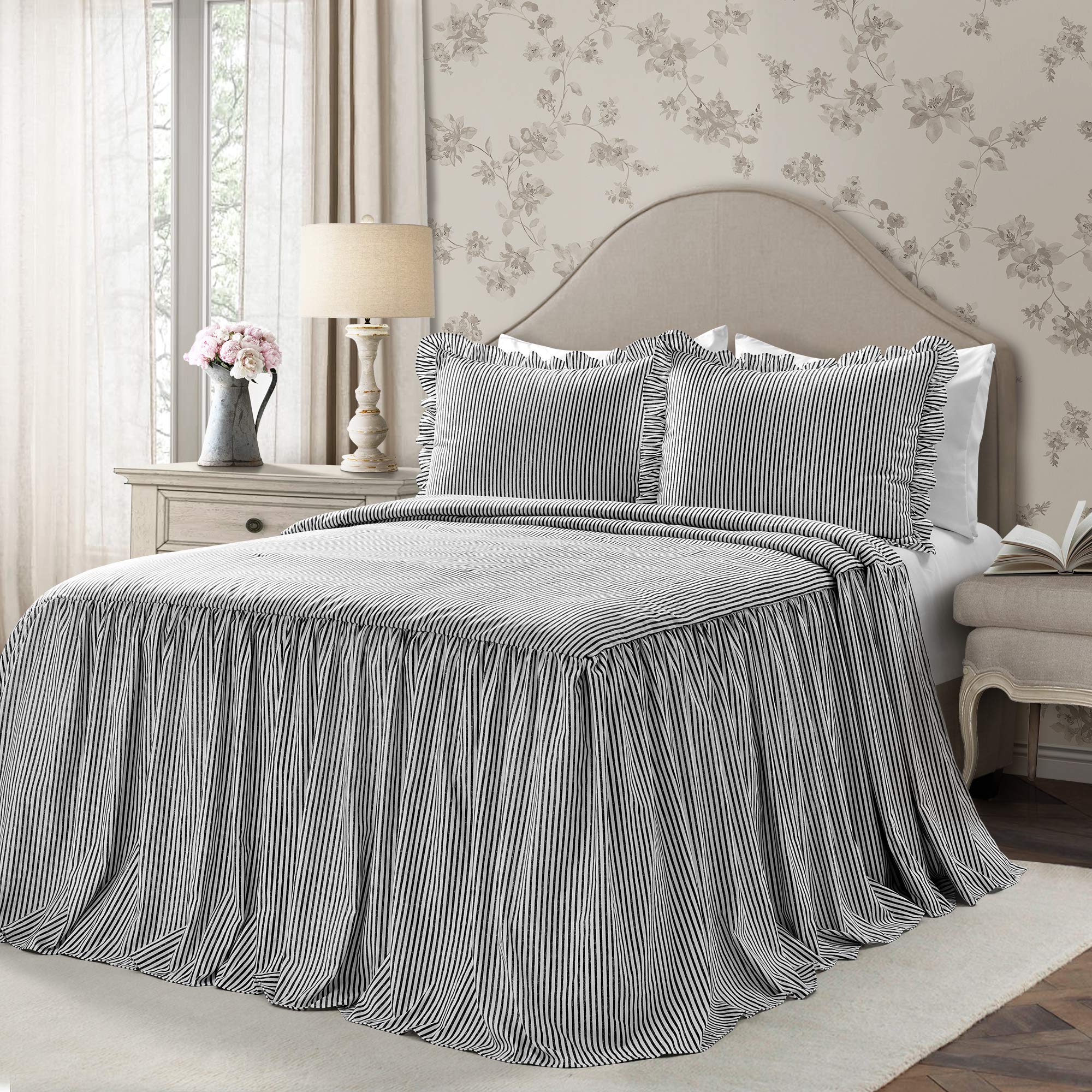 Lush Decor Ravello Pintuck Ruffle Skirt Bedspread