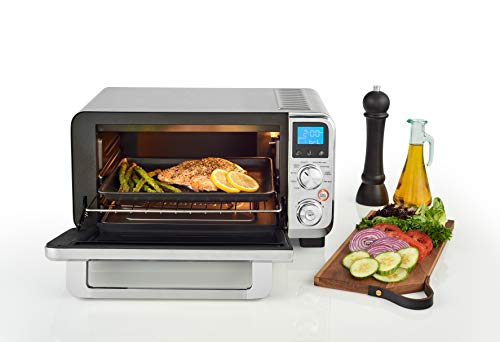 De'Longhi Livenza Compact Oven, 1800W Countertop Convection Toaster Oven, 9 Presets Roast, Broil, Bake, Easy to Use, 14L (.5 cu ft).Stainless Steel, EO141150M