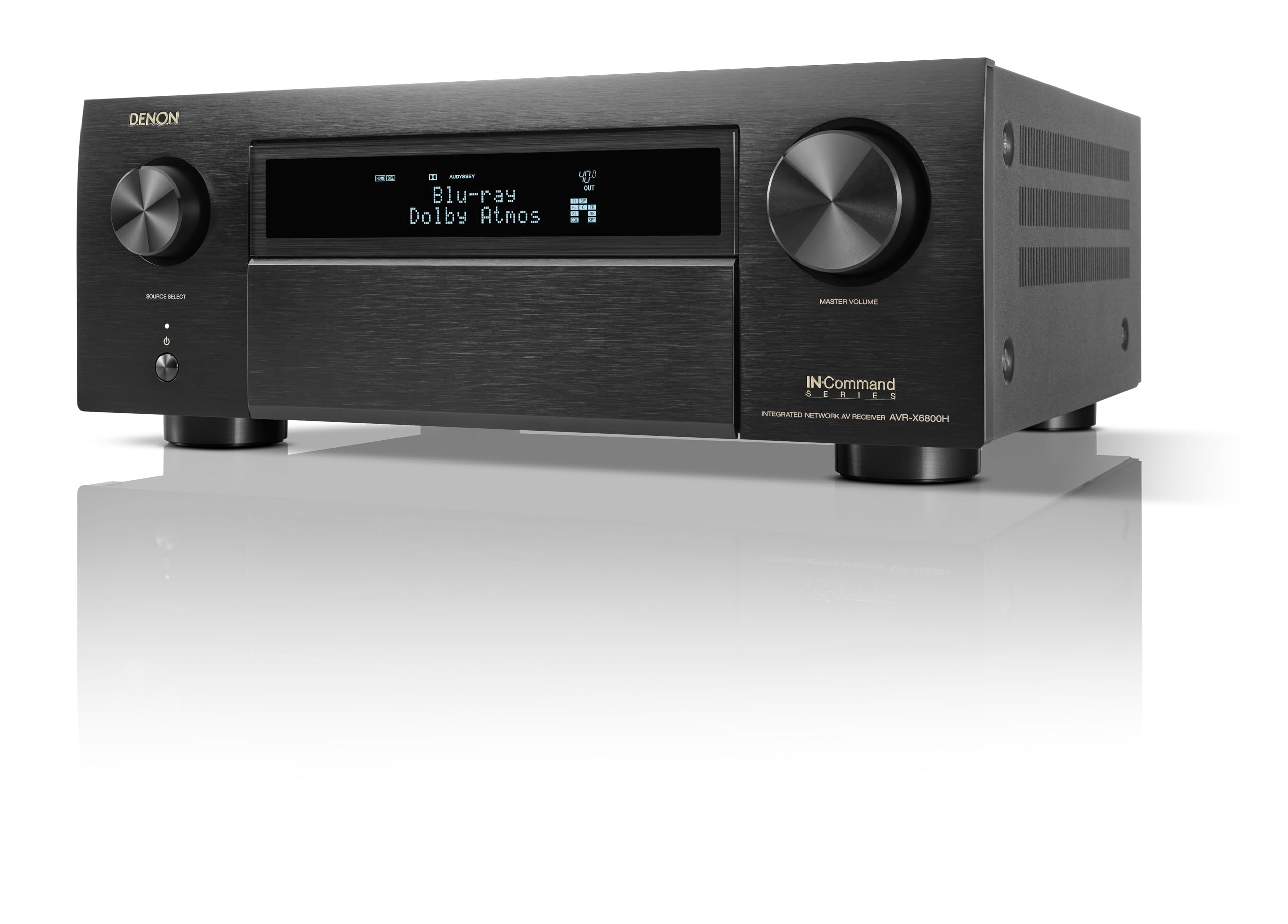 Denon AVR-X6800H 11.4 Channel AV Receiver - 140W/Channel, Wireless Streaming via Built-in HEOS, WiFi, & Bluetooth, Supports Dolby Vision, HLG, HDR10+, Dynamic HDR, & Dolby Atmos Height Virtualization