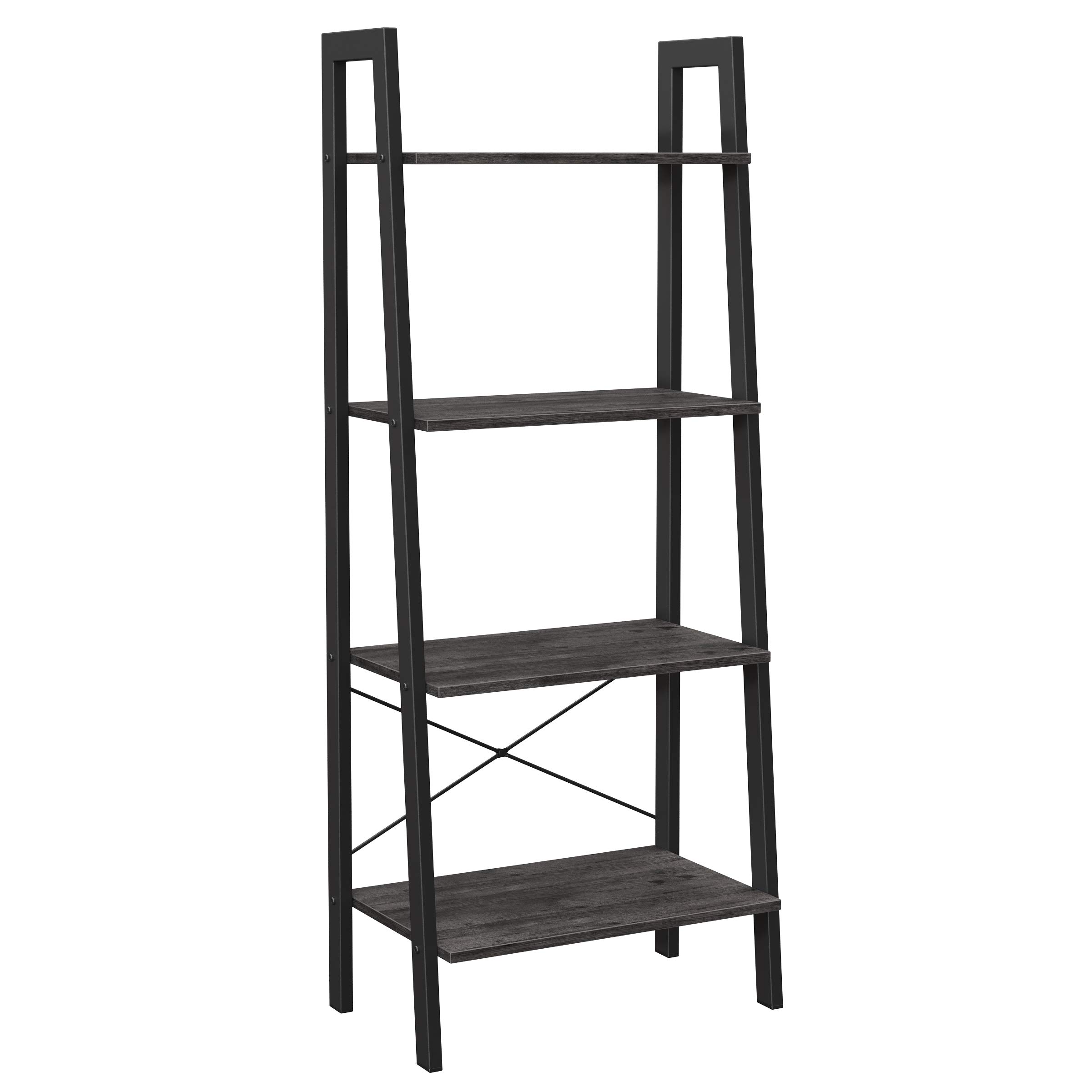 VASAGLE ALINRU Ladder Shelf, 4-Tier Bookshelf, Free Sta...