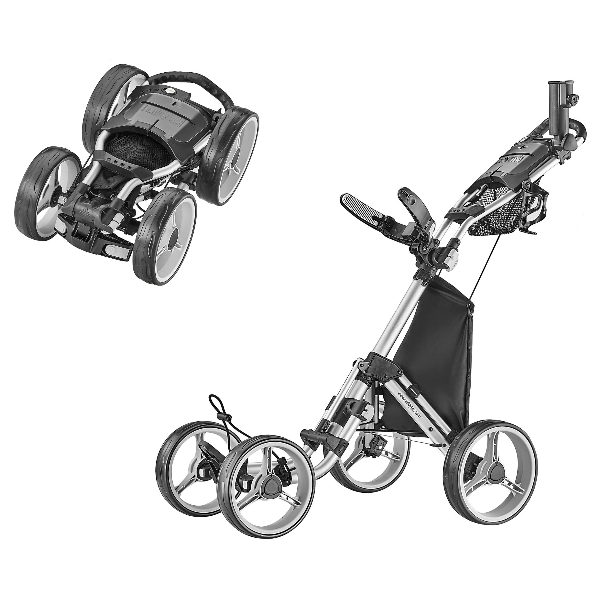 CaddyTek Explorer V8 - SuperLite 4 Wheel Golf Push Cart...