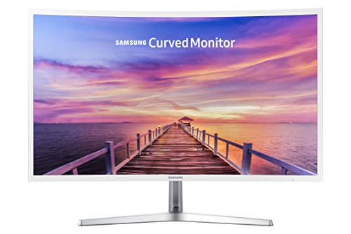 Samsung New  32 Full HD Curved Screen LED TFT LCD Monitor Glossy White MagicBright FreeSync Technology Eco Saving Plus Eye Saver VGA HDMI